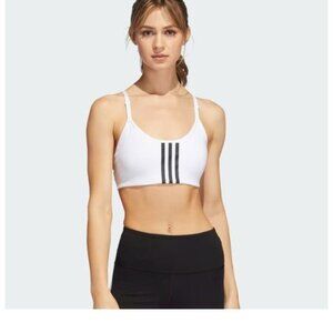 Adidas Sports Bra Women XL A-C Aeroimpact Training Light-Support Bra White Black